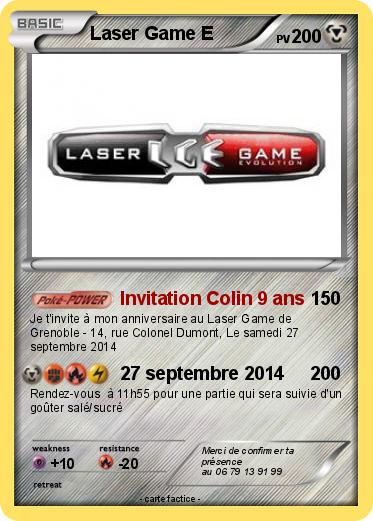 Pokemon Laser Game E