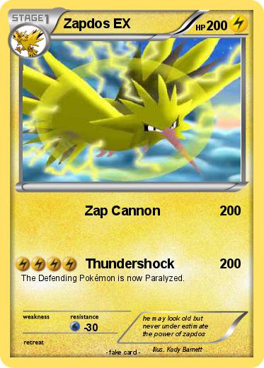 Pokemon Zapdos EX