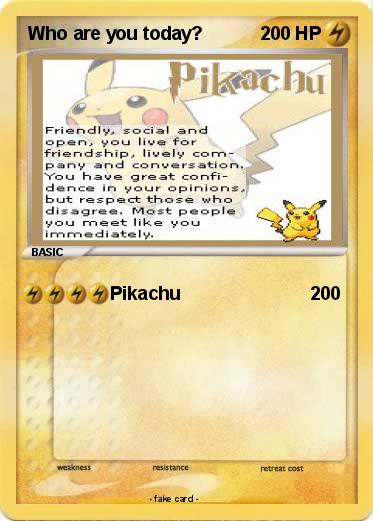 Pokemon Who are you today?