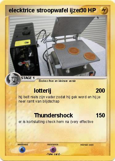 Pokemon elecktrice stroopwafel ijzer