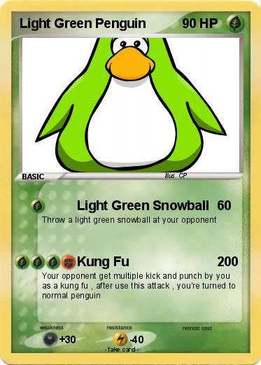 Pokemon Light Green Penguin