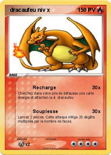 Pokemon  dracaufeu niv x