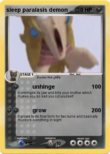 Pokemon sleep paralasis demon