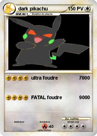 Pokemon dark pikachu