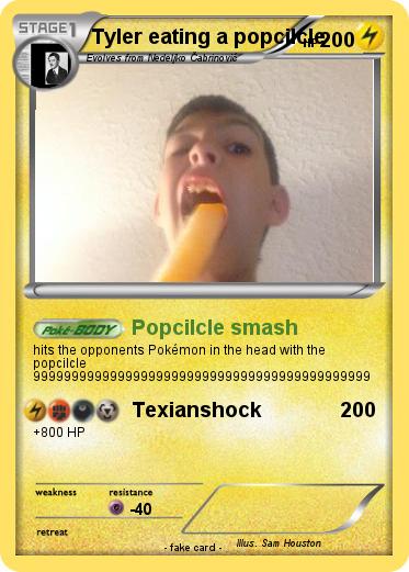 Pokemon Tyler eating a popcilcle