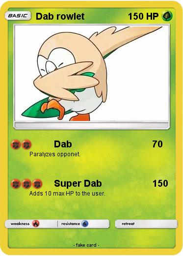 Pokemon Dab rowlet