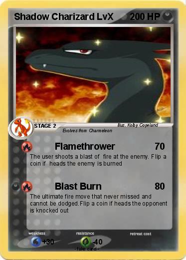 Pokemon Shadow Charizard LvX