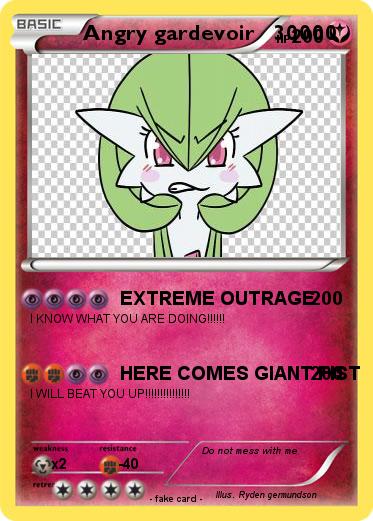 Pokemon Angry gardevoir   30000