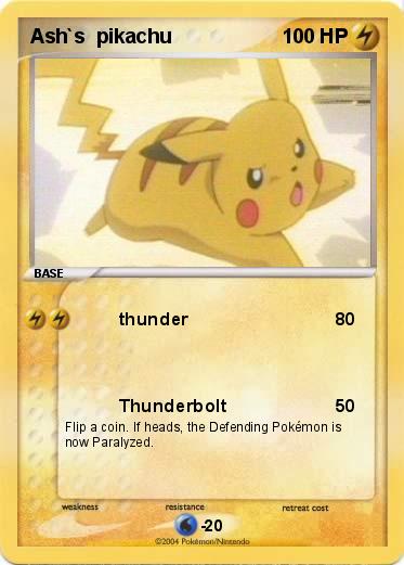Pokemon Ash`s  pikachu