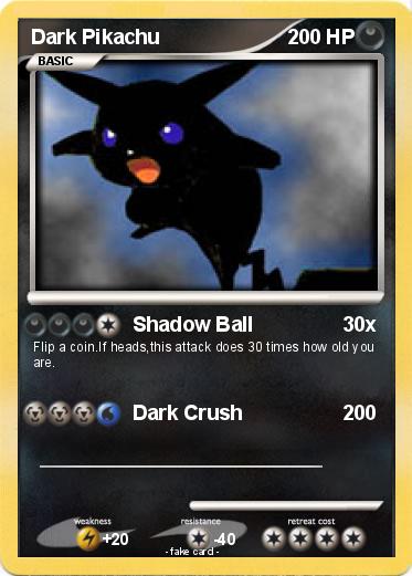 Pokemon Dark Pikachu