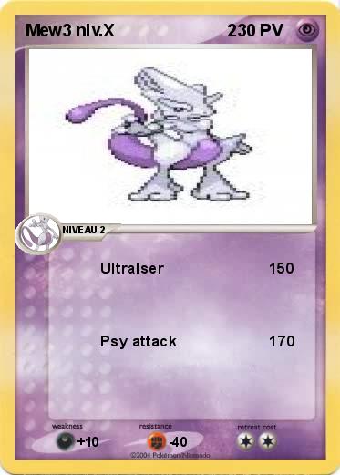 Pokemon Mew3 niv.X                        2