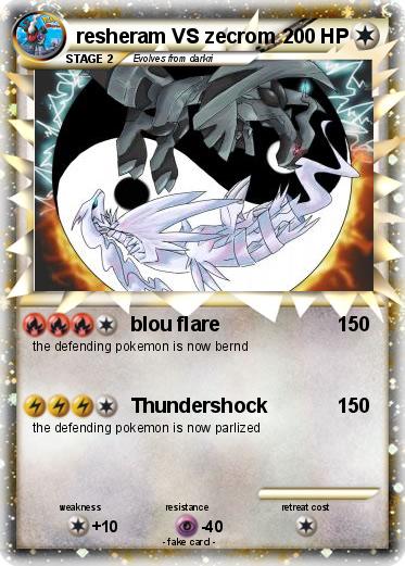 Pokemon resheram VS zecrom