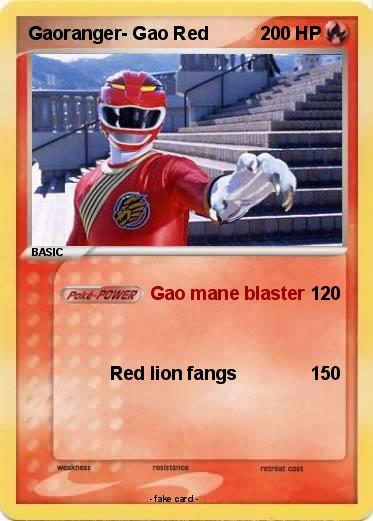 Pokemon Gaoranger- Gao Red