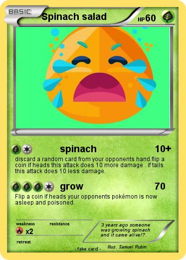 Pokemon Spinach salad