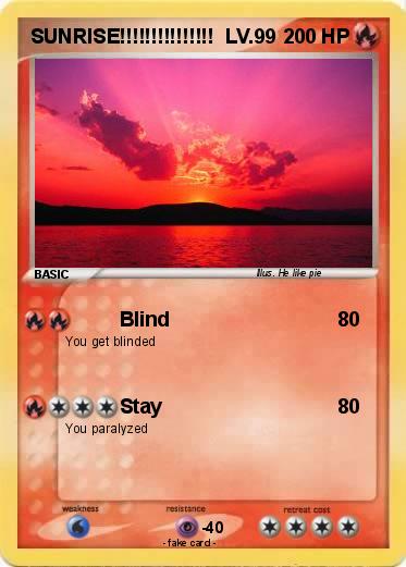Pokemon SUNRISE!!!!!!!!!!!!!!!  LV.99