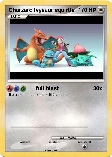 Pokemon Charzard Ivysaur squirtle