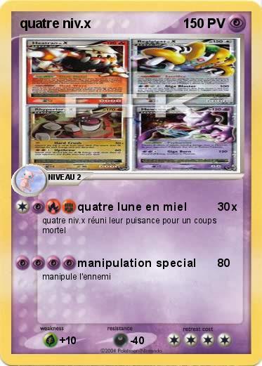 Pokemon quatre niv.x
