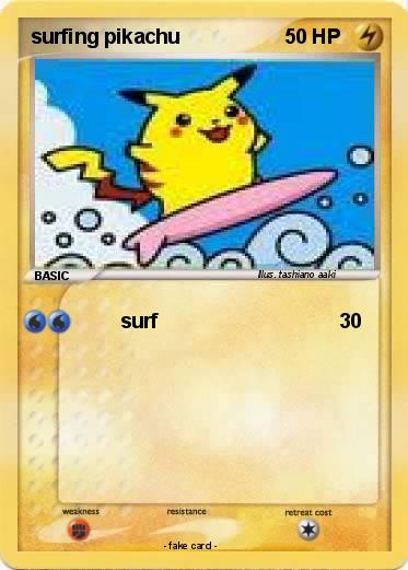 Pokemon surfing pikachu