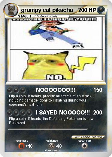 Pokemon grumpy cat pikachu