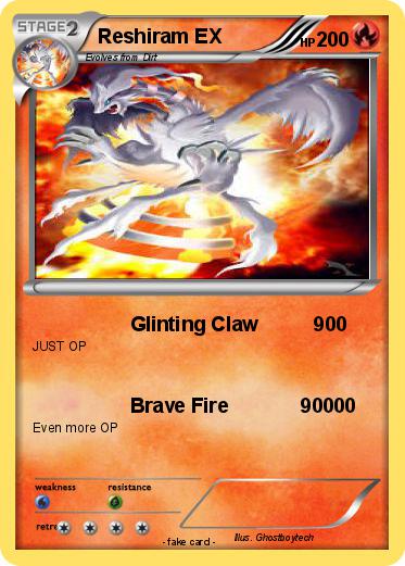 Pokemon Reshiram EX