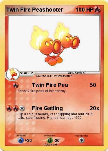 Pokemon Twin Fire Peashooter