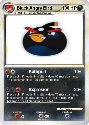 Pokemon Black Angry Bird
