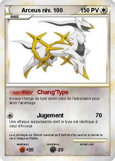 Pokemon Arceus niv. 100