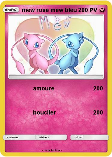 Pokemon mew rose mew bleu