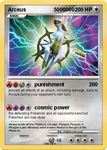 Pokemon Arceus                   5000000