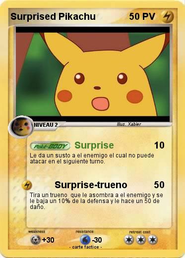 Pokemon Surprised Pikachu