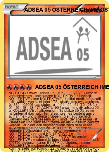 Pokemon ADSEA 05 ÖSTERREICH IME ÖSTERREICH