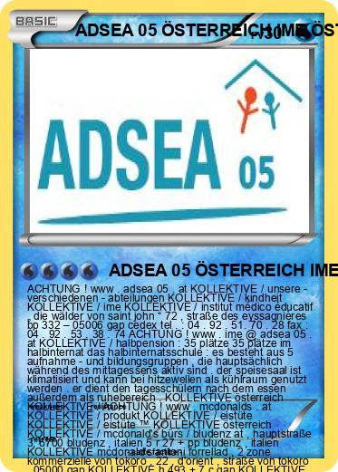 Pokemon ADSEA 05 ÖSTERREICH IME ÖSTERREICH