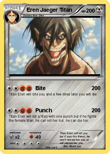Pokemon Eren Jaeger Titan