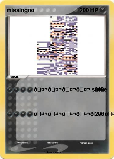 Pokemon missingno