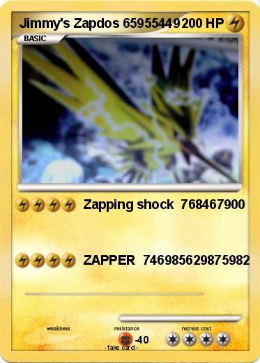 Pokemon Jimmy's Zapdos 65955449