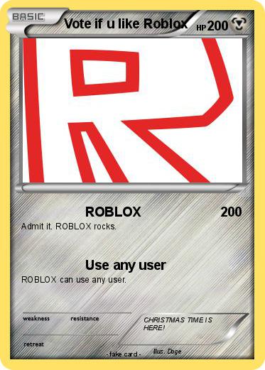 Pokemon Vote if u like Roblox