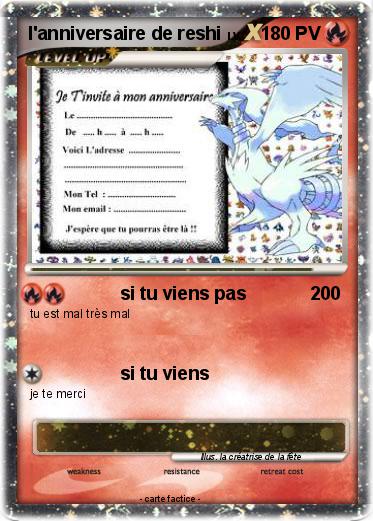 Pokemon l'anniversaire de reshi
