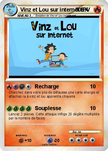 Pokemon Vinz et Lou sur internet EX