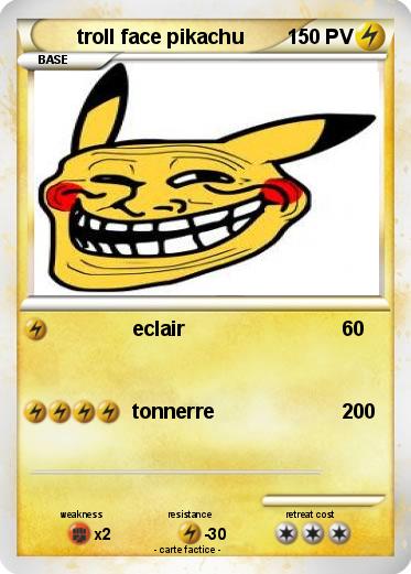 Pokemon troll face pikachu