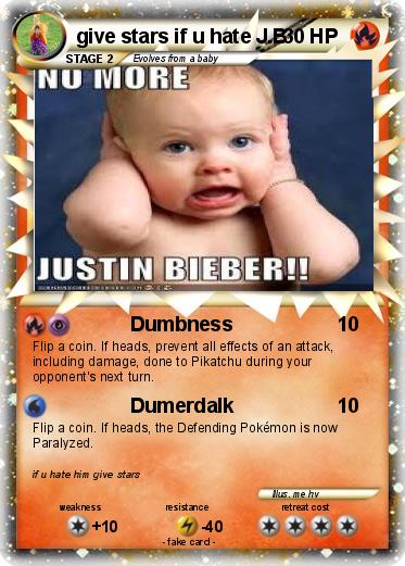 Pokemon give stars if u hate J.B