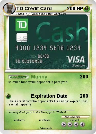 Pokemon TD Credit Card