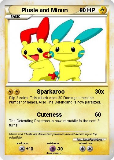 Pokemon Plusle and Minun