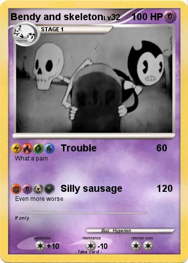 Pokemon Bendy and skeleton