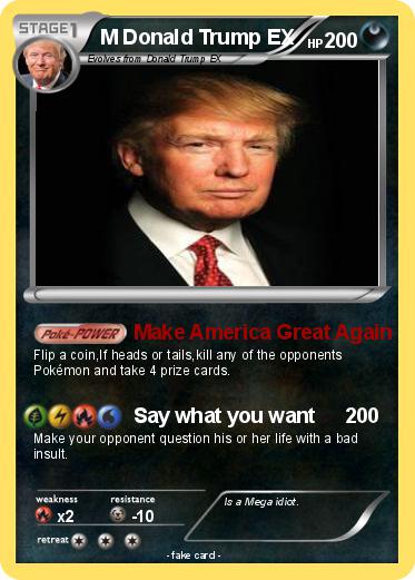 Pokemon M Donald Trump EX
