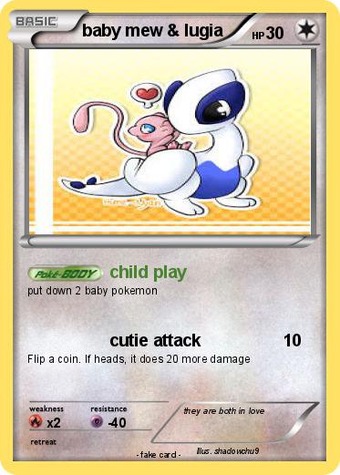 Pokemon baby mew & lugia