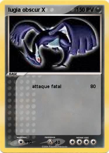 Pokemon lugia obscur X