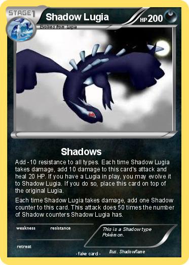 Pokemon Shadow Lugia