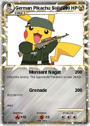 Pokemon German Pikachu Soildier