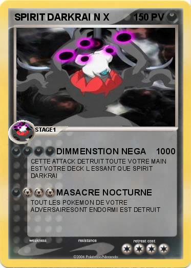 Pokemon SPIRIT DARKRAI N X