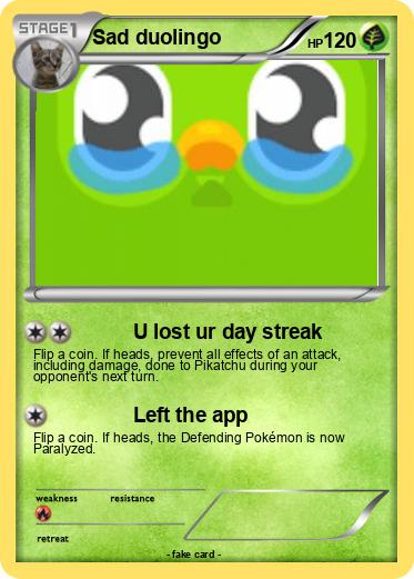 Pokemon Sad duolingo